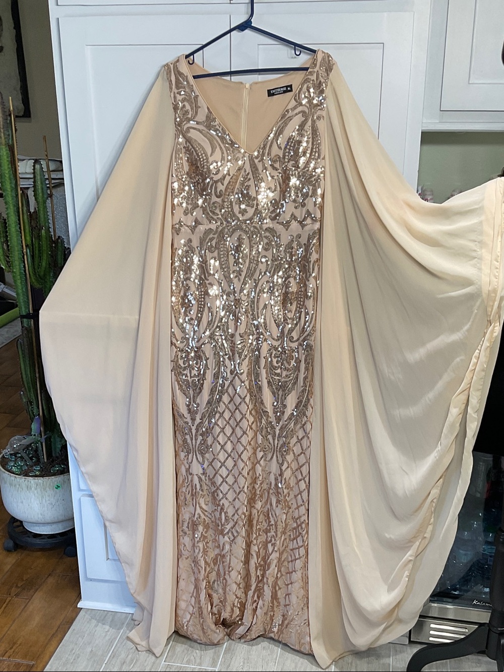 Unithorse Butterfly Champagne Sequin Dress